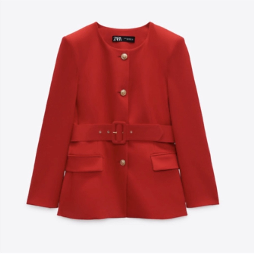 ZARA Blazer with Belt - Picture 5 of 8
